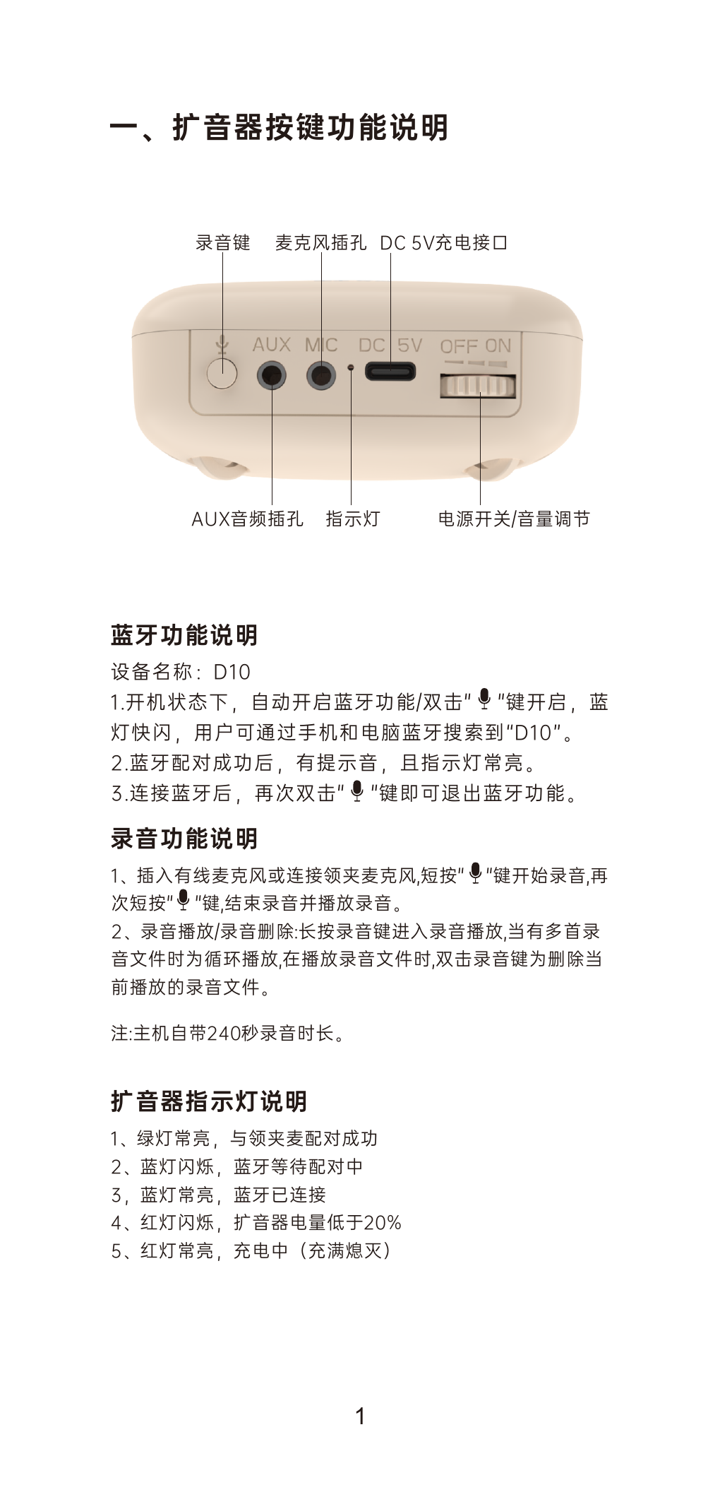 D10 说明书第 2 页